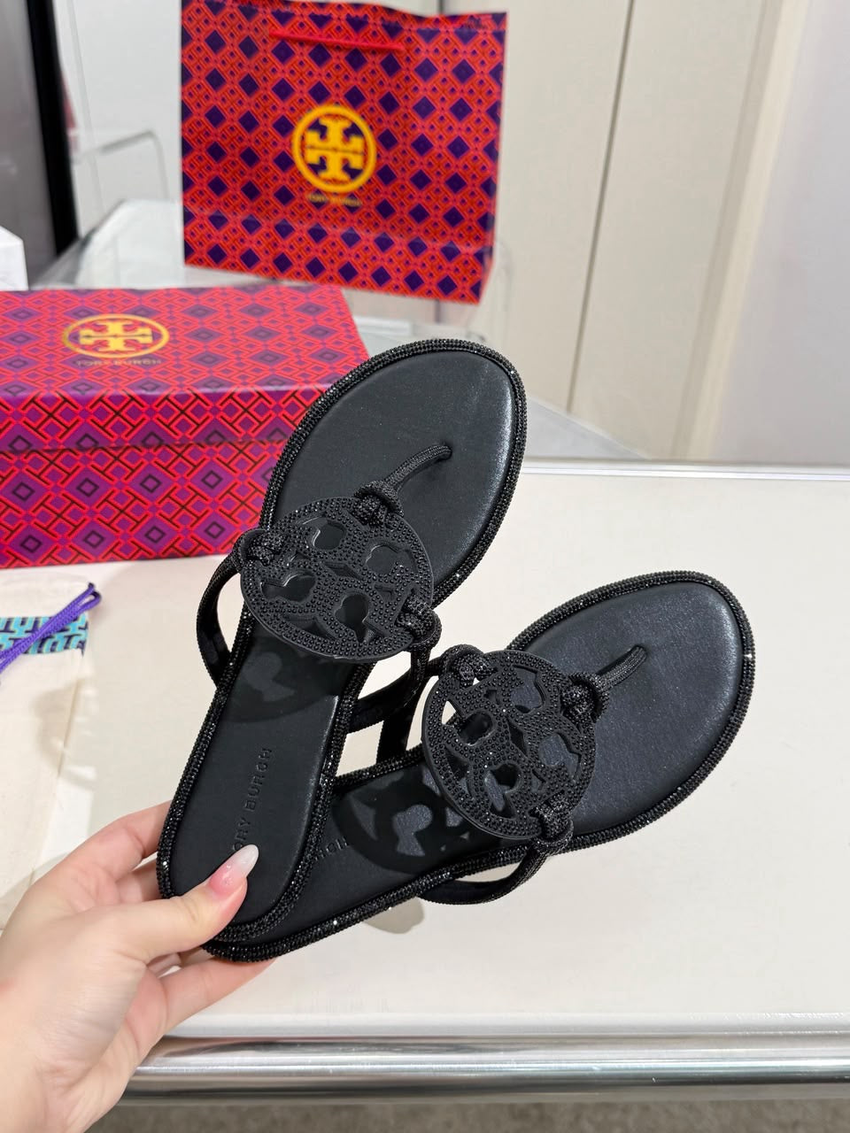Tory Burch Miller Pavé Knotted Sandal